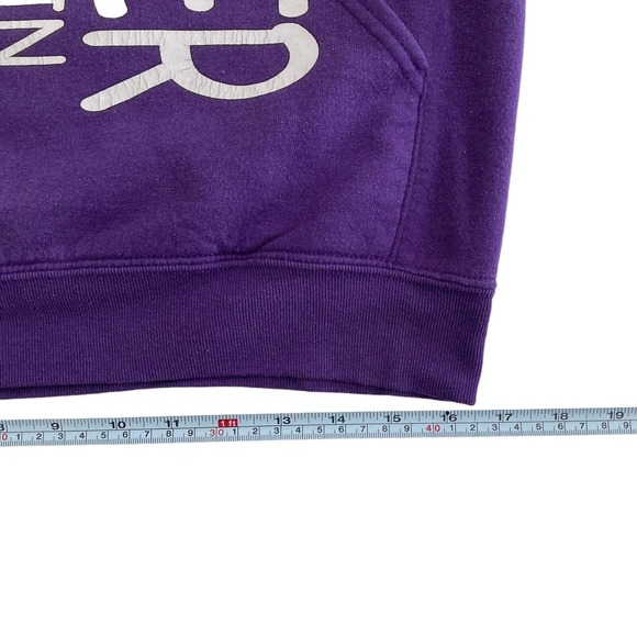 Hoodie Women's MEDIUM Graphic Eagle River, WI Kangaroo Pocket Heavyweight Purple - Picture 6 of 11